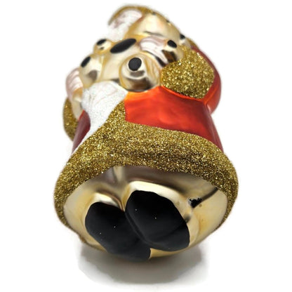 Patricia Breen Santa Claus and Teddy Orange Gold Christmas Tree Ornament Full