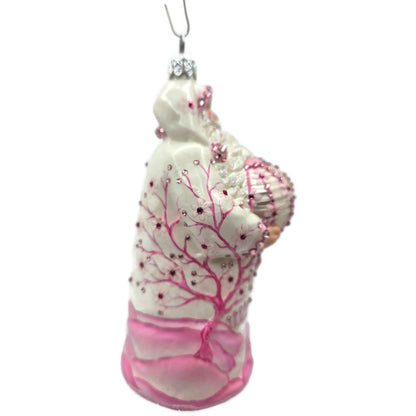 Patricia Breen Exquisite Santa Pink Flower Pagoda Spring Christmas Ornament CATZ