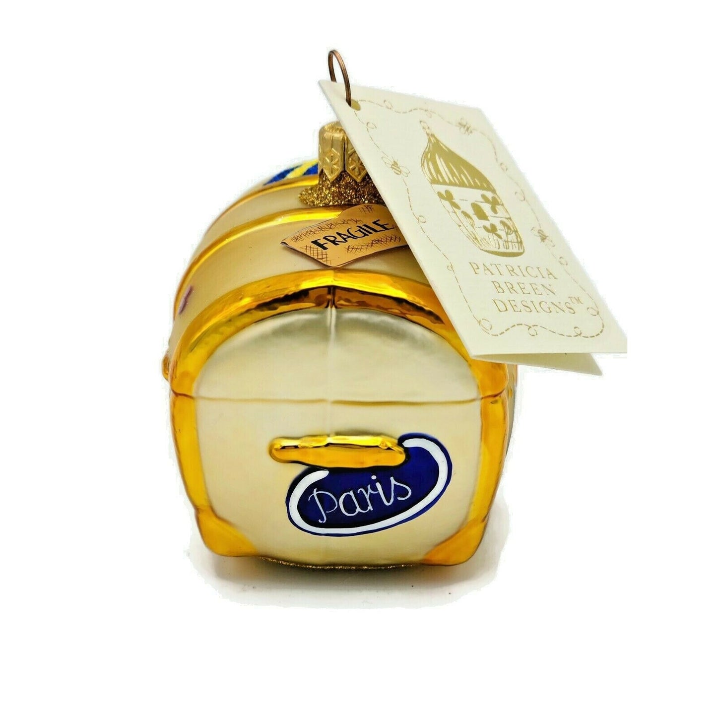 Patricia Breen Bon Voyage Gold Portland Green Triangle Christmas Ornament CATZ
