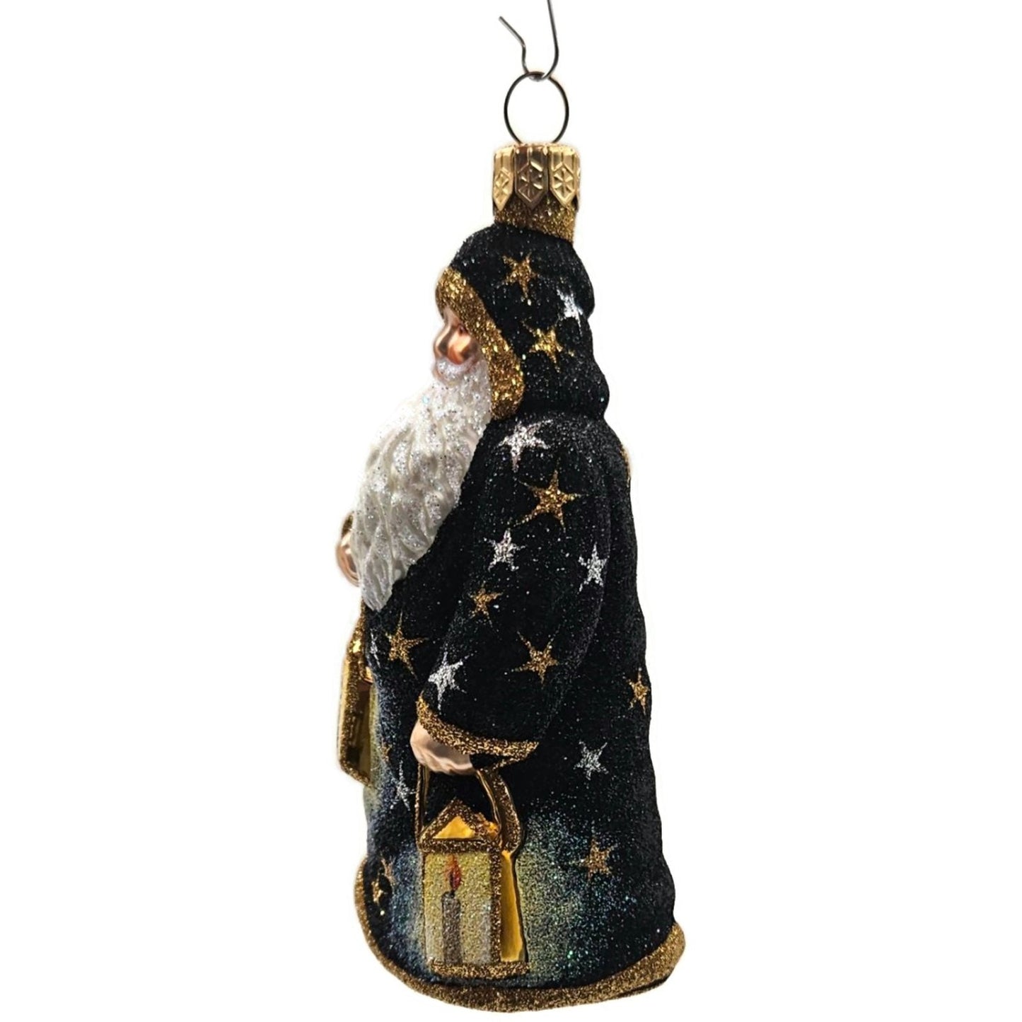 Patricia Breen One If By Land Two If By Sea Black Stars Christmas Tree Ornament