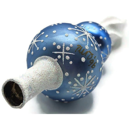 Patricia Breen Miniature Blizzard Finial Light Blue Matte Christmas Tree Topper