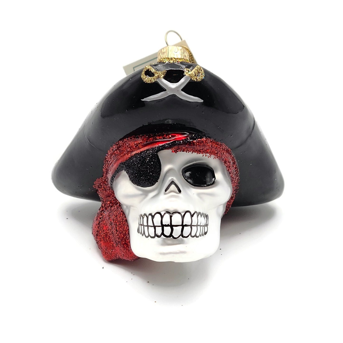 Old World Christmas Jolly Roger Pirate Skull Halloween Christmas Ornament OWC