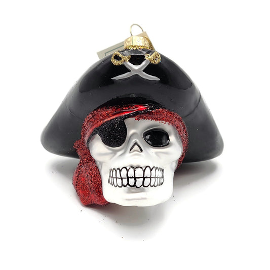 Old World Christmas Jolly Roger Pirate Skull Halloween Christmas Ornament OWC
