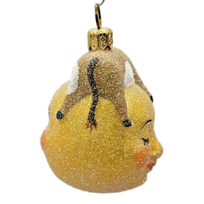 Patricia Breen Miniature The Cow Jumped Over The Moon Yellow Christmas Ornament