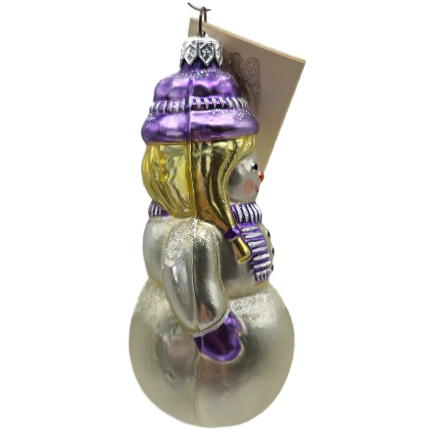 Patricia Breen Snow Woman Purple Pearl Winter Scarf Christmas Tree Ornament