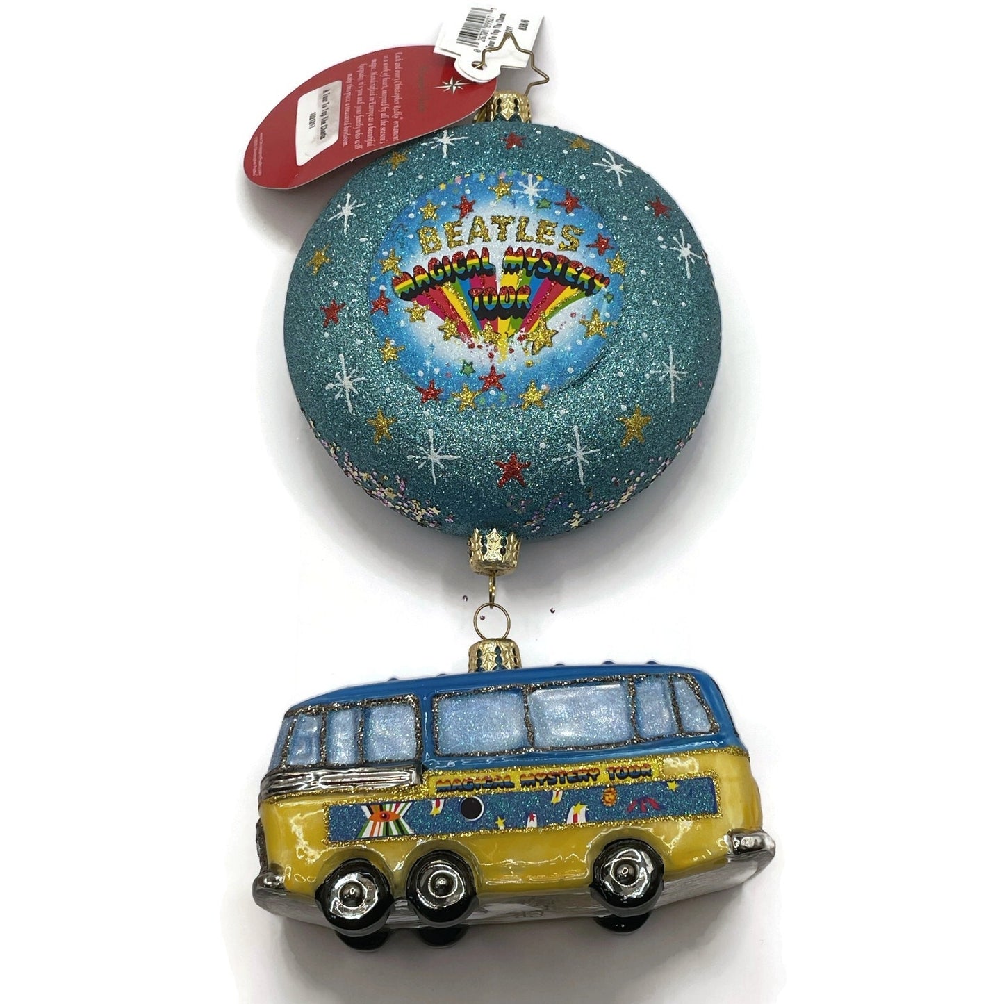 Christopher Radko Bus A Tour to the Top The Charts Beatles Christmas Ornament