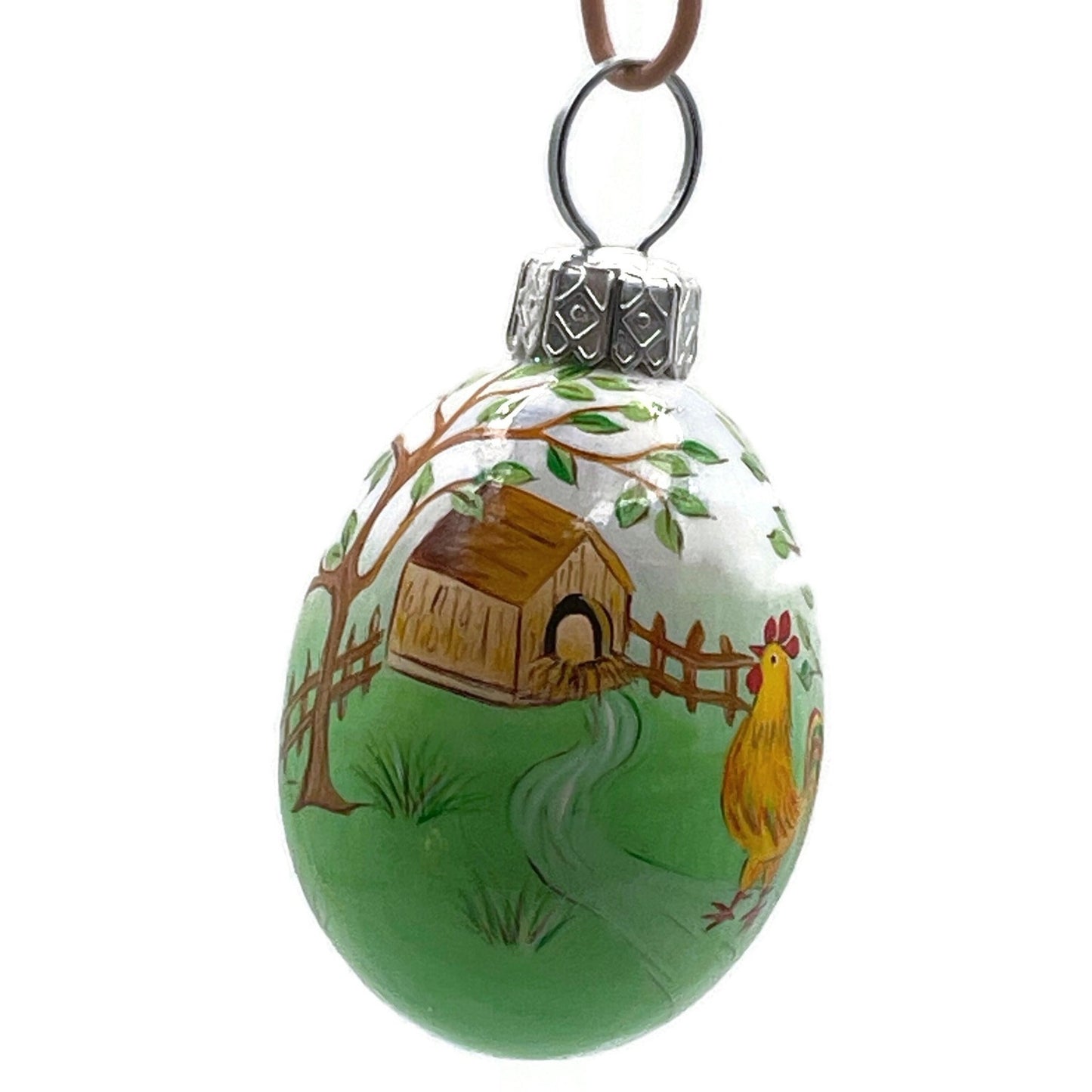 Patricia Breen Miniature Egg Roost Chicken Rooster Easter Christmas Ornament