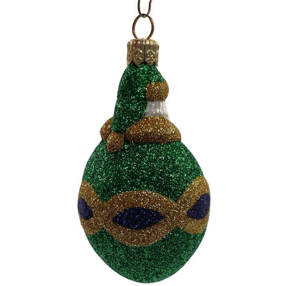 Patricia Breen Ornament Miniature Faberge Santa Green Purple Christmas Tree Deco