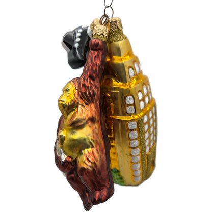 Patricia Breen Manhattan Ape Gold Black Plane King Kong Christmas Tree Ornament