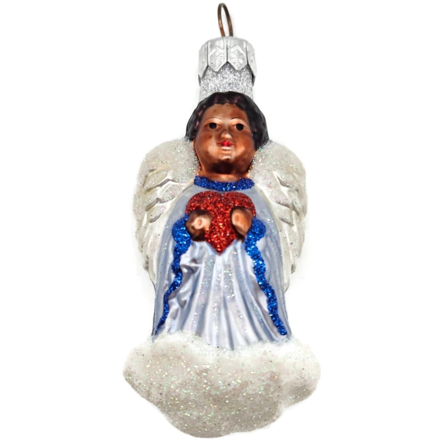 Patricia Breen Quartet of Angels Pastel Heart Blue Christmas Tree Ornament