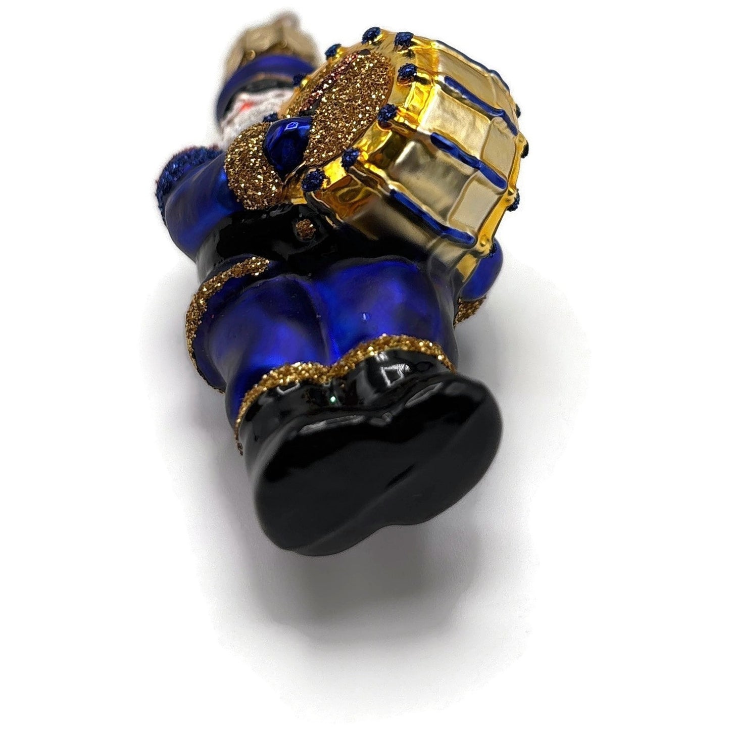 Patricia Breen Drummer Santa Claus Blue Gold Musical Christmas Tree Ornament