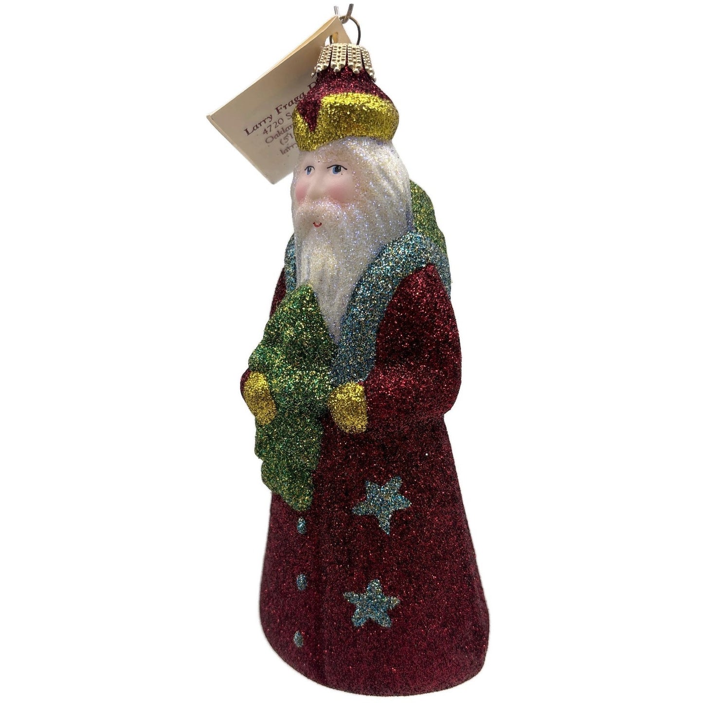 Larry Fraga Mr. Fabulous Glitter Series Santa Claus Christmas Tree Ornament