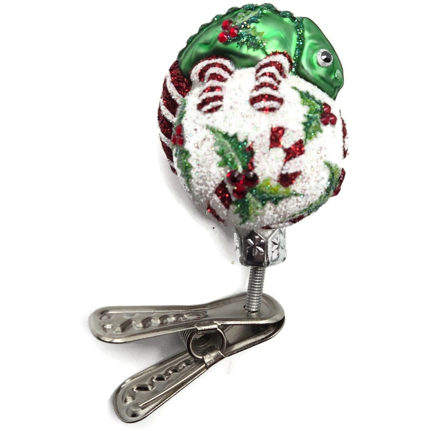 Patricia Breen Ultra Miniature Chameleon Candy Holly Clip On Christmas Ornament