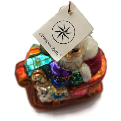 Christopher Radko Heartlight Express Santa Claus Sleigh Toys Ornament 97-250-0