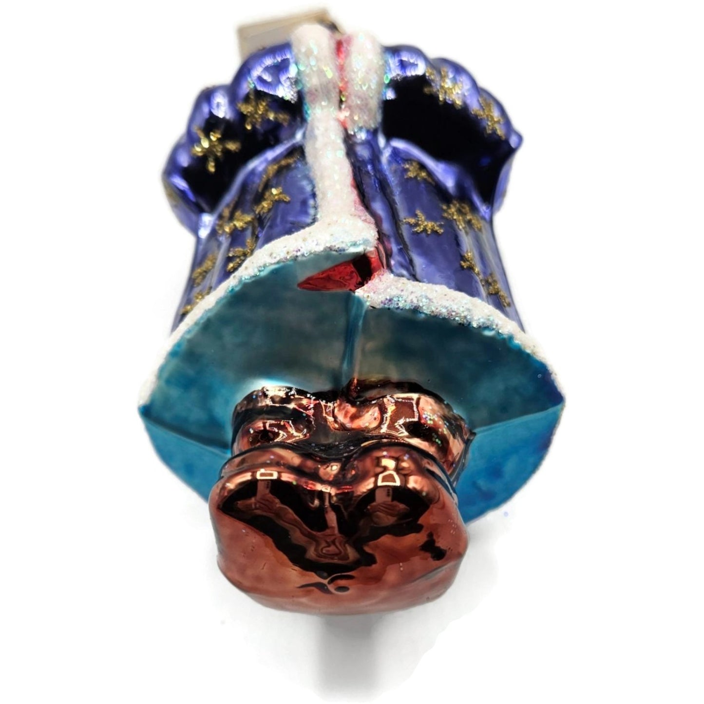 Christopher Radko Starcape Santa Claus Blue Coat Christmas Tree Ornament