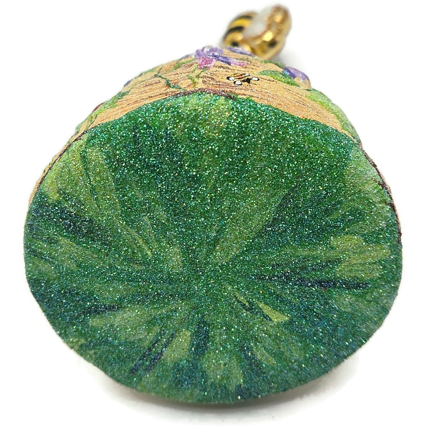 Patricia Breen Violet Beeskep Glittered Flowers Spring Christmas Tree Ornament
