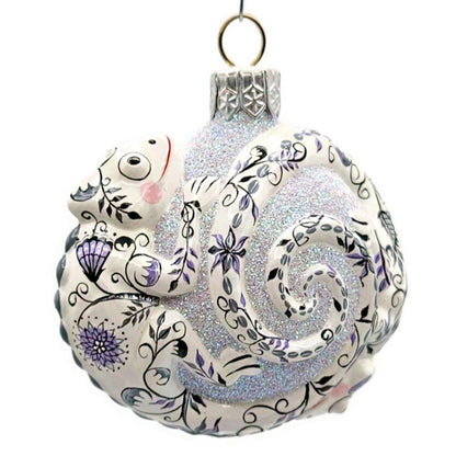 Patricia Breen Once Again for James Chinoiserie Violet Christmas Tree Ornament