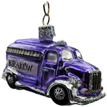 Patricia Breen Brave True Lavender Fire Truck Christmas Tree Ornament CATZ