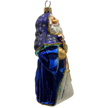 Christopher Radko Christmas Magic Santa Stars Blue Christmas Ornament 96-SP-13