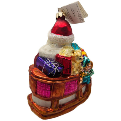 Christopher Radko Heartlight Express Santa Claus Sleigh Toys Ornament 97-250-0