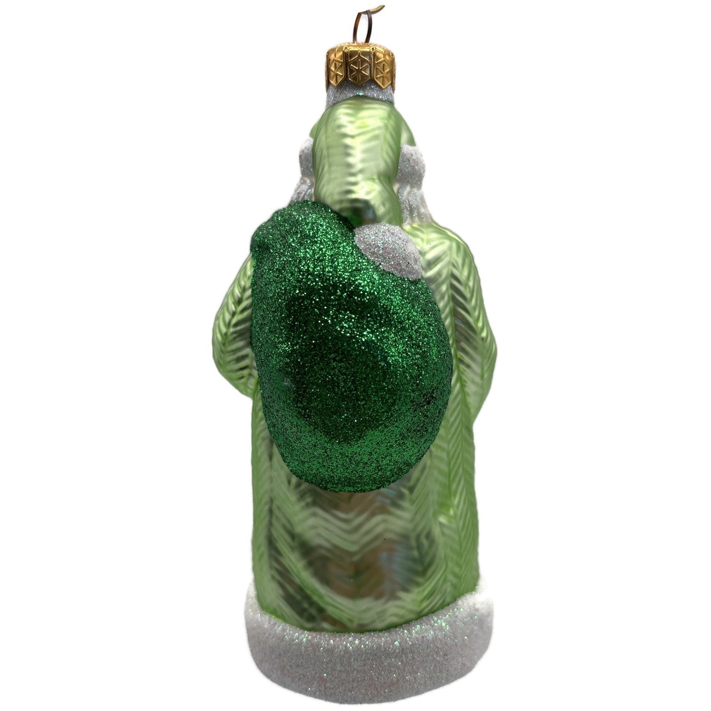 Patricia Breen Santa of the Mead Green White Trim Christmas Tree Ornament