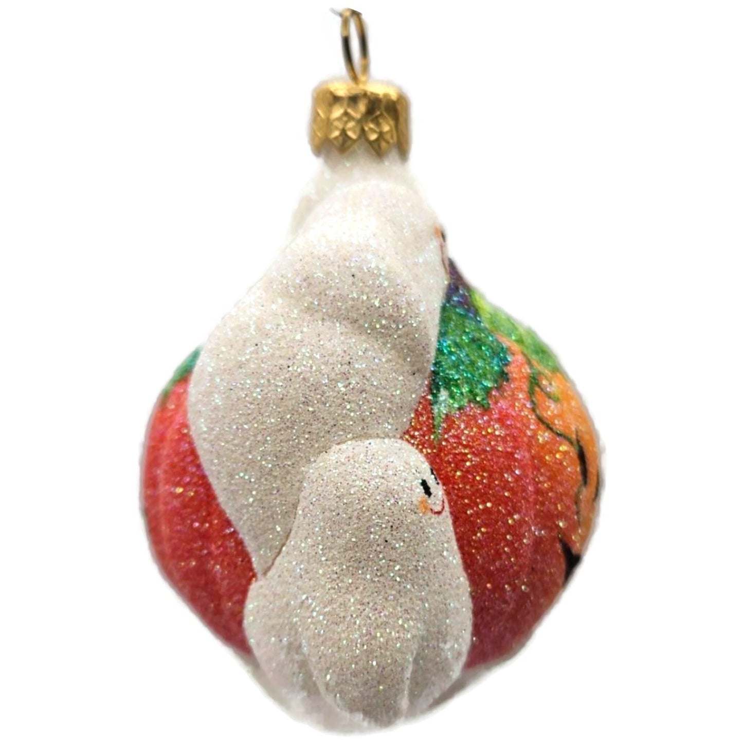 Patricia Breen Circle Of Spirits Pearl Orange Ghosts Pumpkin Halloween Ornament