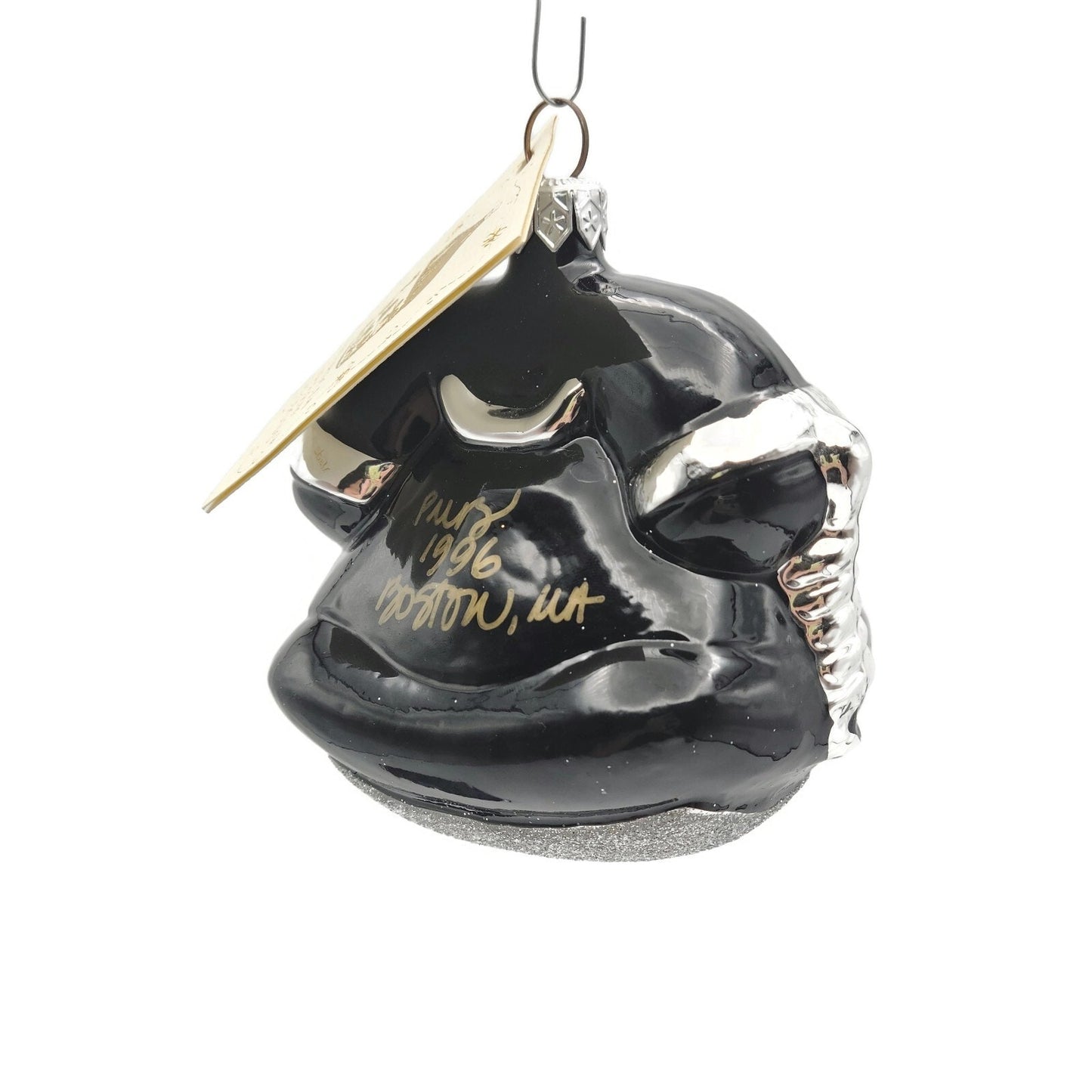 Patricia Breen Fine Phone Black Silver Signed Christmas Holiday Tree Ornament