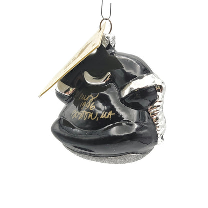 Patricia Breen Fine Phone Black Silver Signed Christmas Holiday Tree Ornament