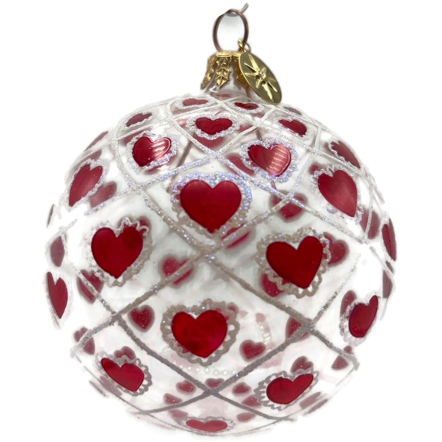 Christopher Radko Petite Many Splendored Heart Valentines Day Ornament 01-0668-0