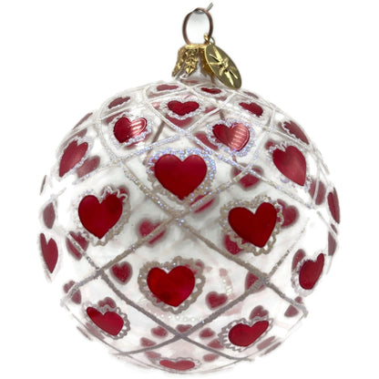 Christopher Radko Petite Many Splendored Heart Valentines Day Ornament 01-0668-0