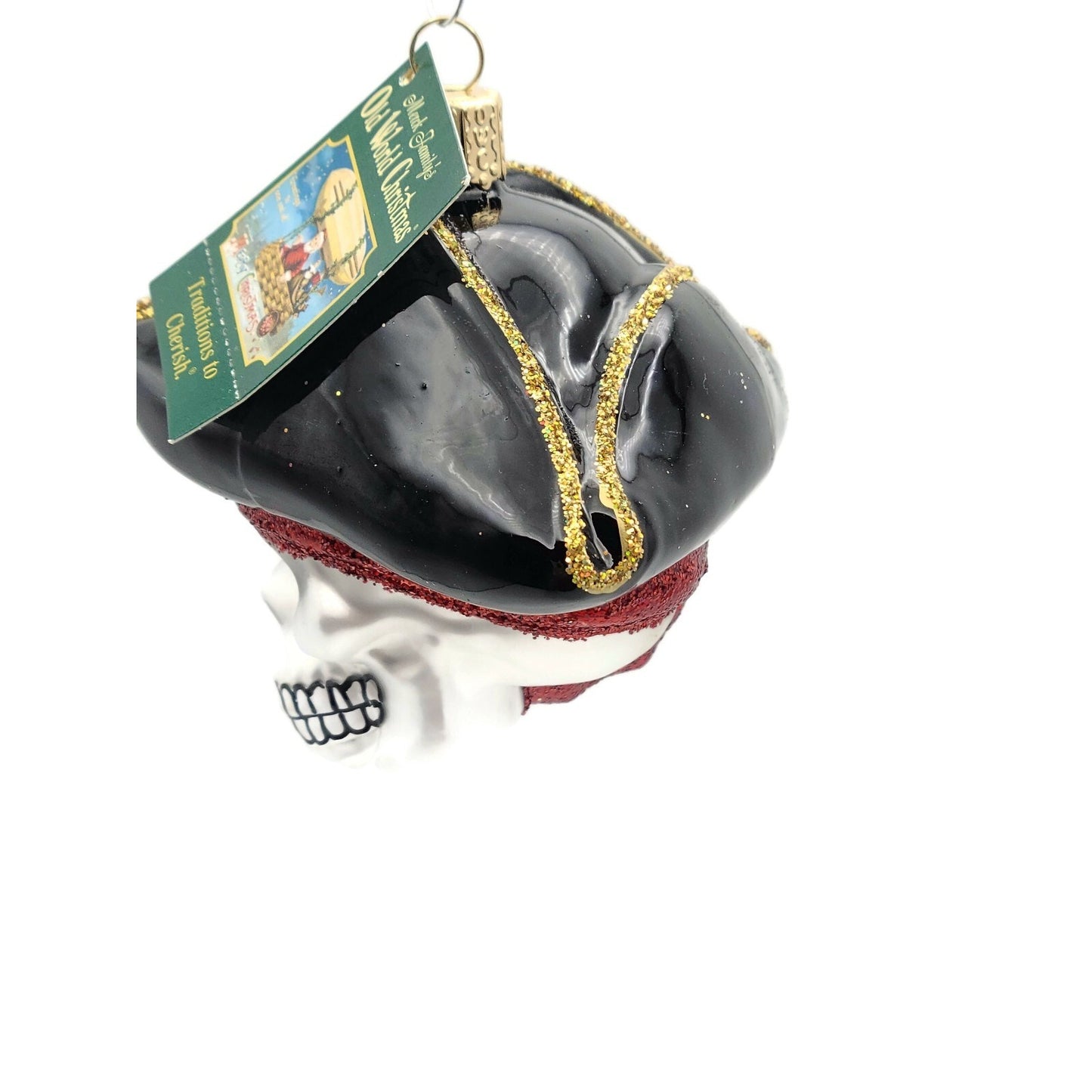 Old World Christmas Jolly Roger Pirate Skull Halloween Christmas Ornament OWC