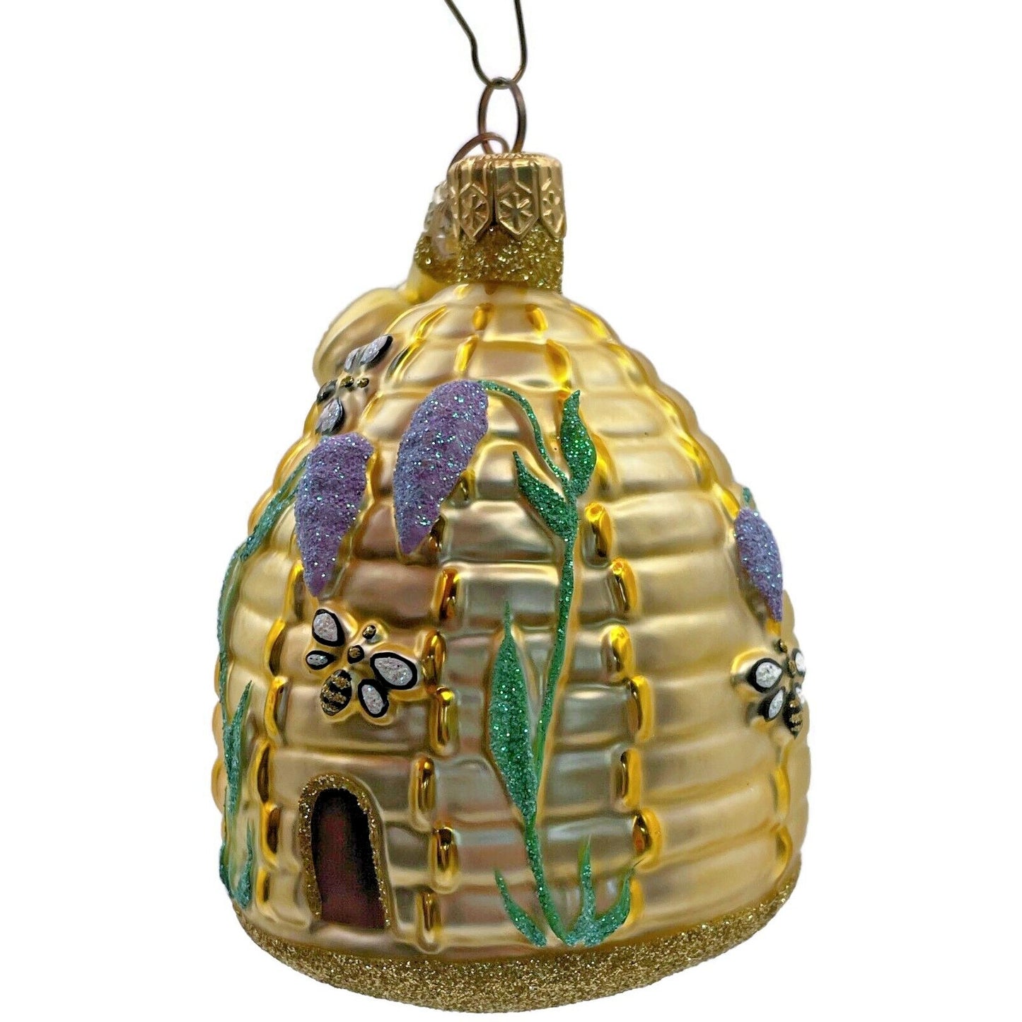 Patricia Breen Wisteria Beeskep Lavender Bee Flowers Spring Holiday Ornament