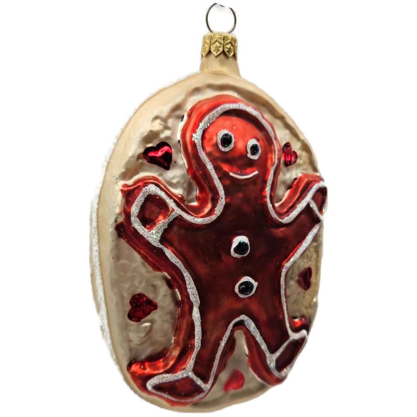 Christopher Radko Ginger Hearts Red Gingerbread Man Christmas Ornament 96-239-0
