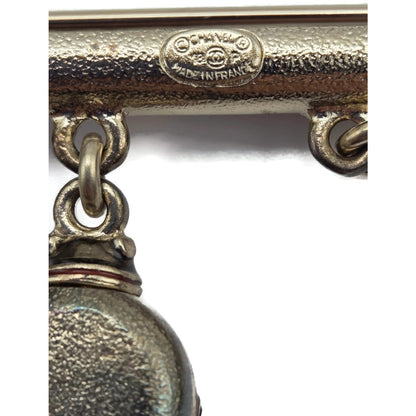 Chanel Gold Enamel Ladybug & Pearl Dangling Brooch A97981 Z5712 Spring 2018 VTG