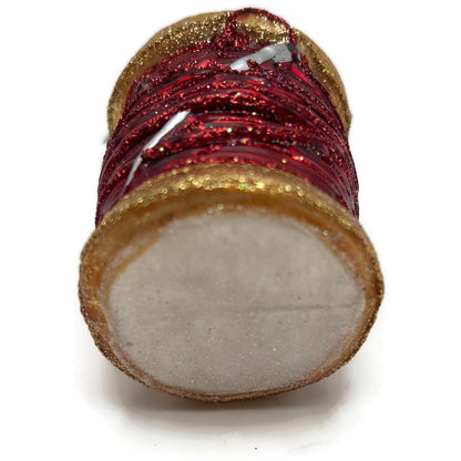 Spool of Thread Sewing Needle Quilter Merck Old World Christmas Red Ornament OWC