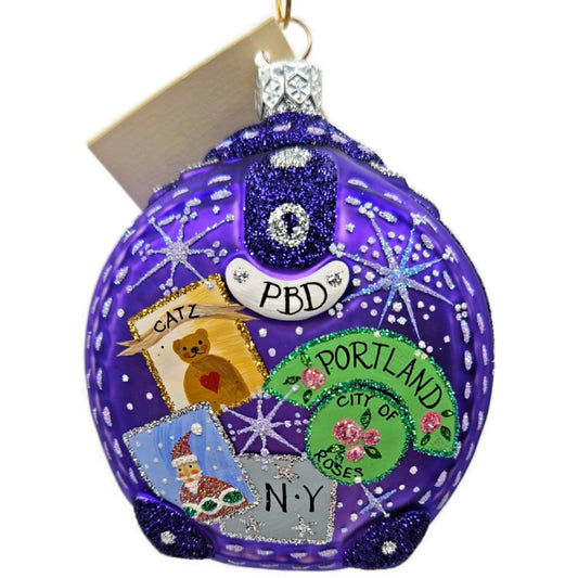 Patricia Breen Journey With Me Purple Portland Signed Christmas Ornament 2113