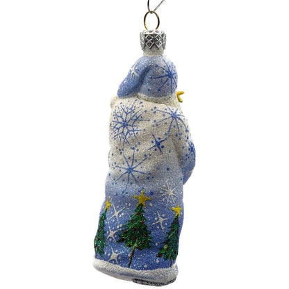 Patricia Breen Jack In The Box Santa Blue Snowflakes Christmas Tree Ornament NM