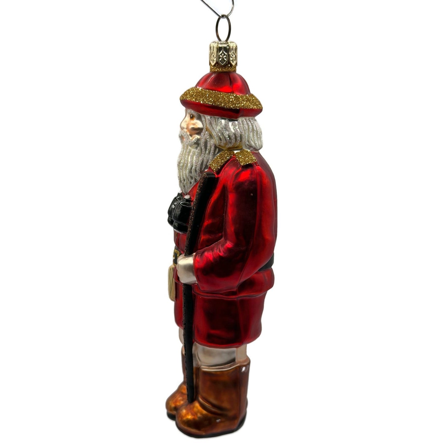 Patricia Breen Safari Santa Red K.B. Guide Book Binoculars Christmas Ornament