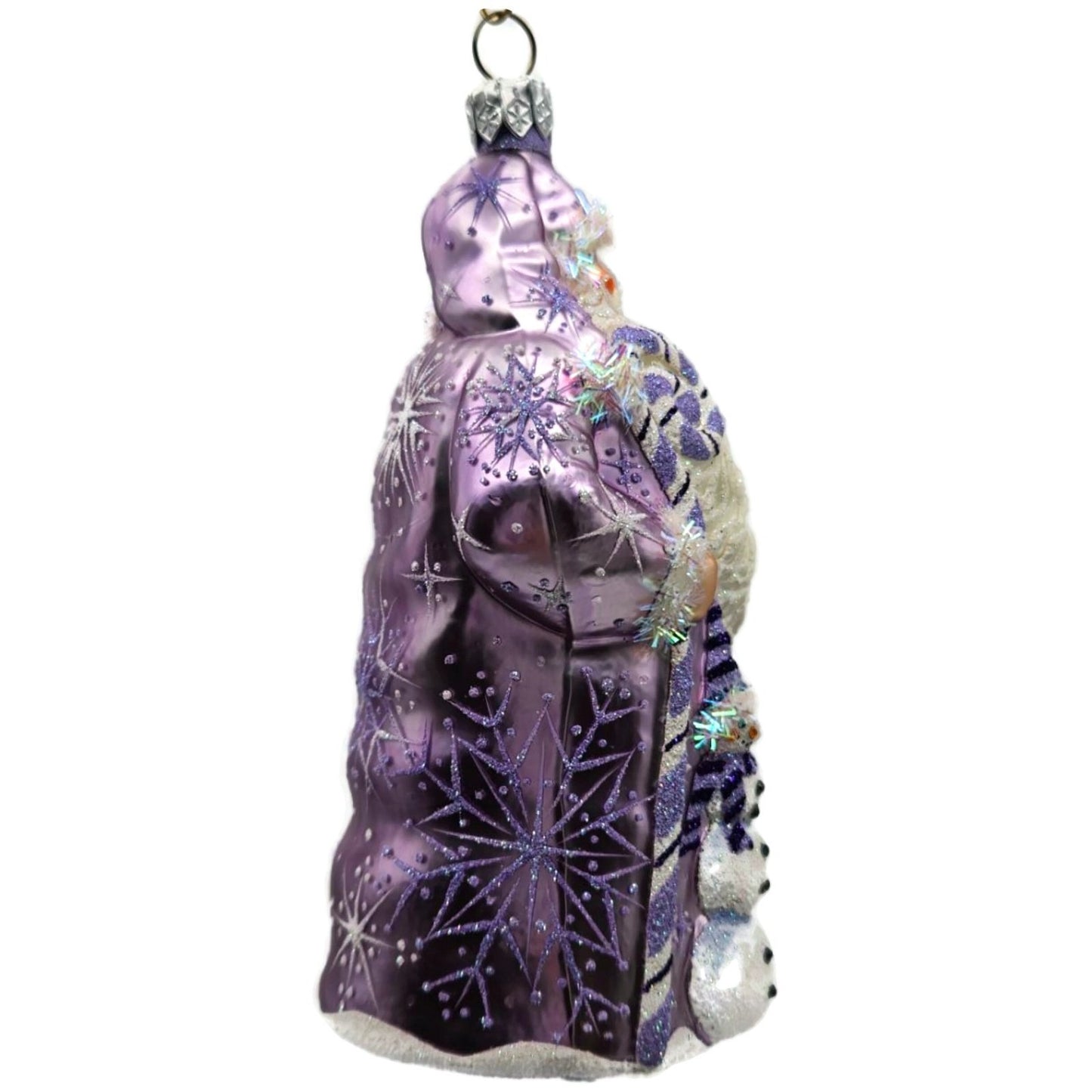 Patricia Breen Frosty Friends Lavender Santa Snowman Christmas Ornament 2520