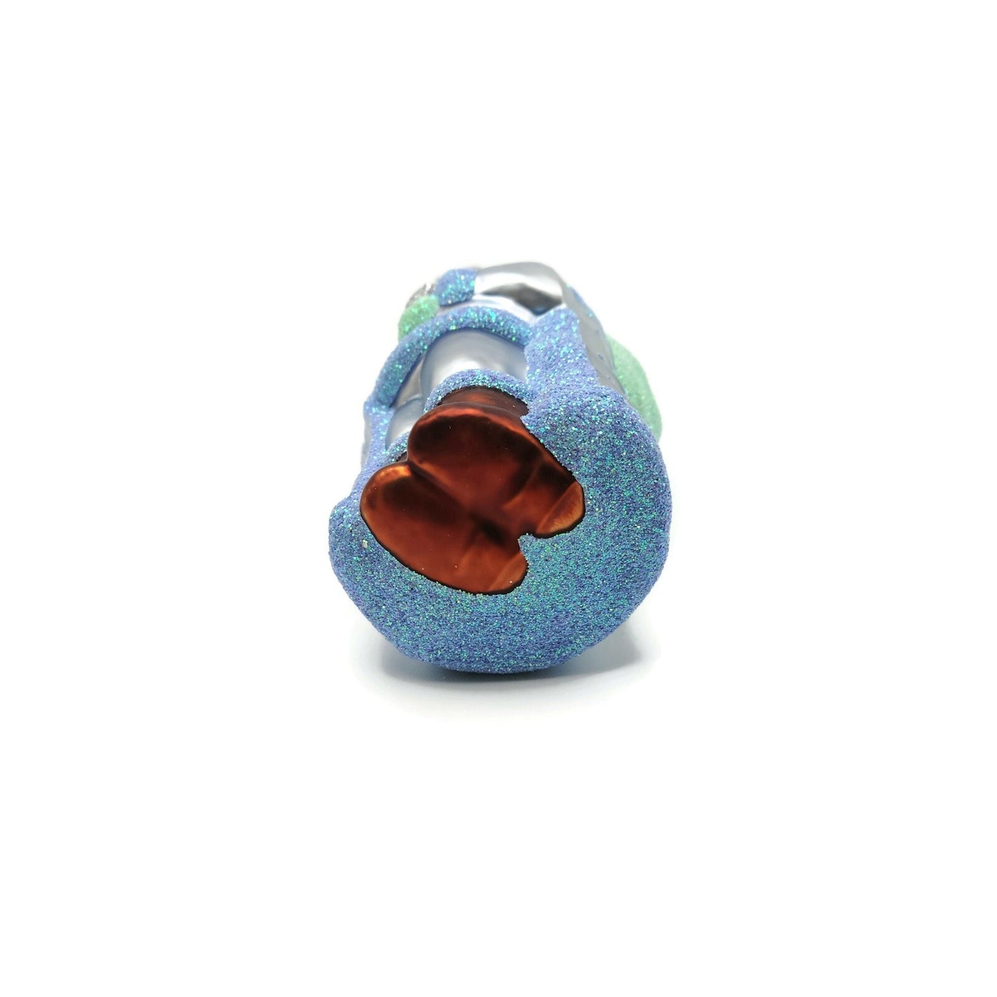 Patricia Breen Miniature Jordan Santa Blue Green Sack Christmas Tree Ornament