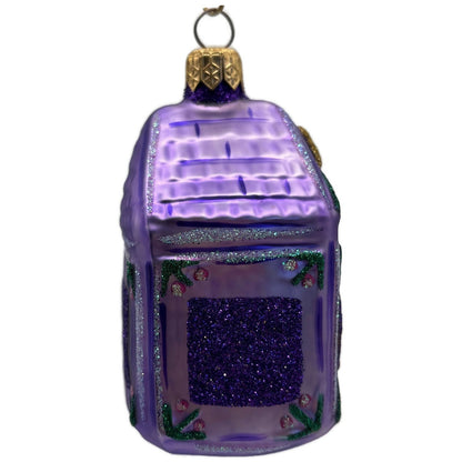 Patricia Breen Hickory Dickory Clock Lavender Birds Flowers Christmas Ornament