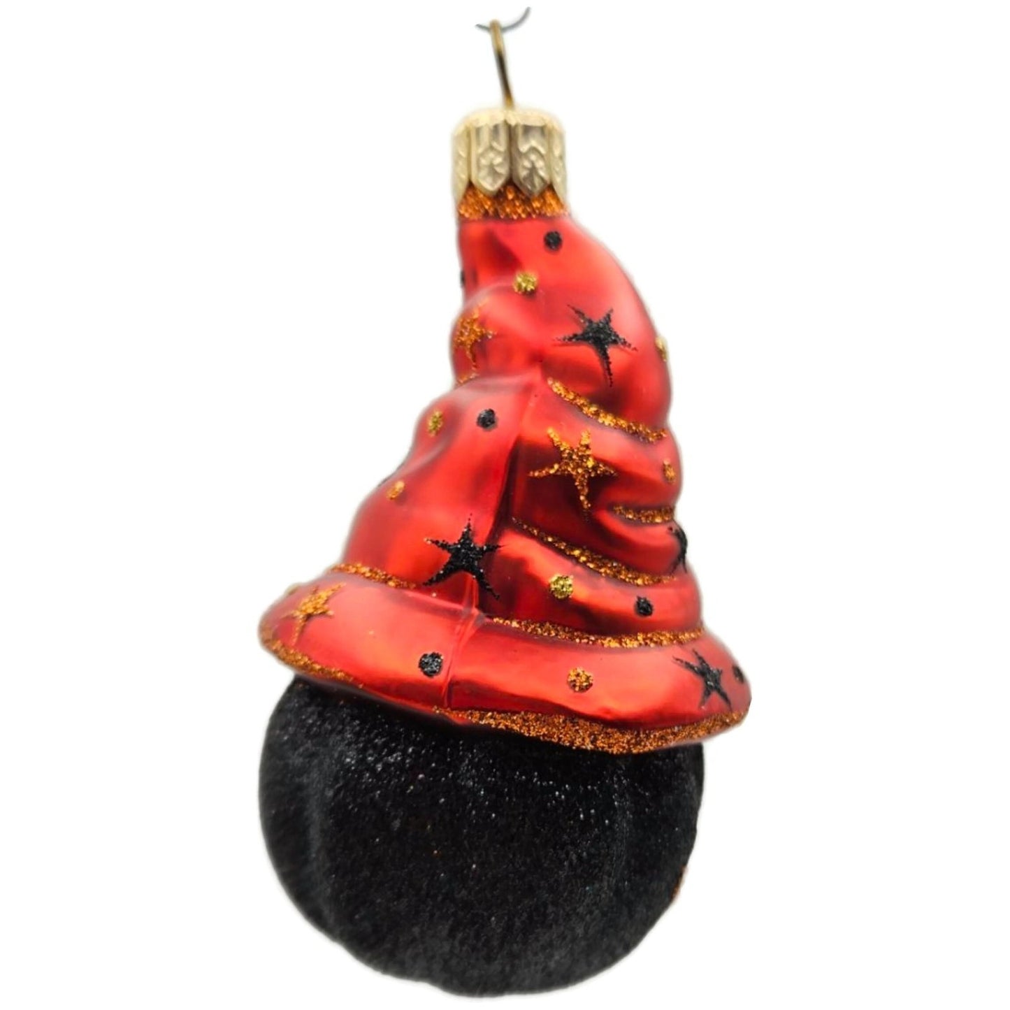 Patricia Breen Bewitched Pumpkin Black Orange Stars Halloween Christmas Ornament
