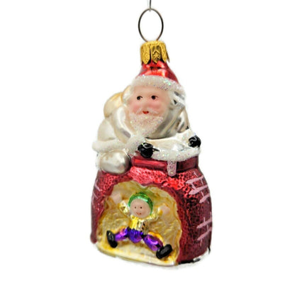 Christopher Radko Special Delivery Santa Chimney Christmas Ornament 93-091-0