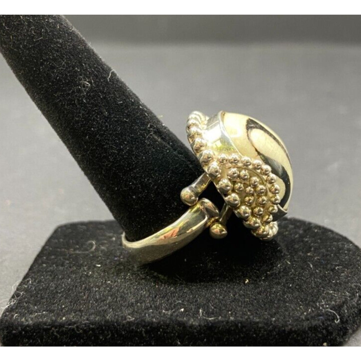 Zebra Jasper Cushion Cut Ring Crystal Sterling Silver Gold Plated Sejan Stamped
