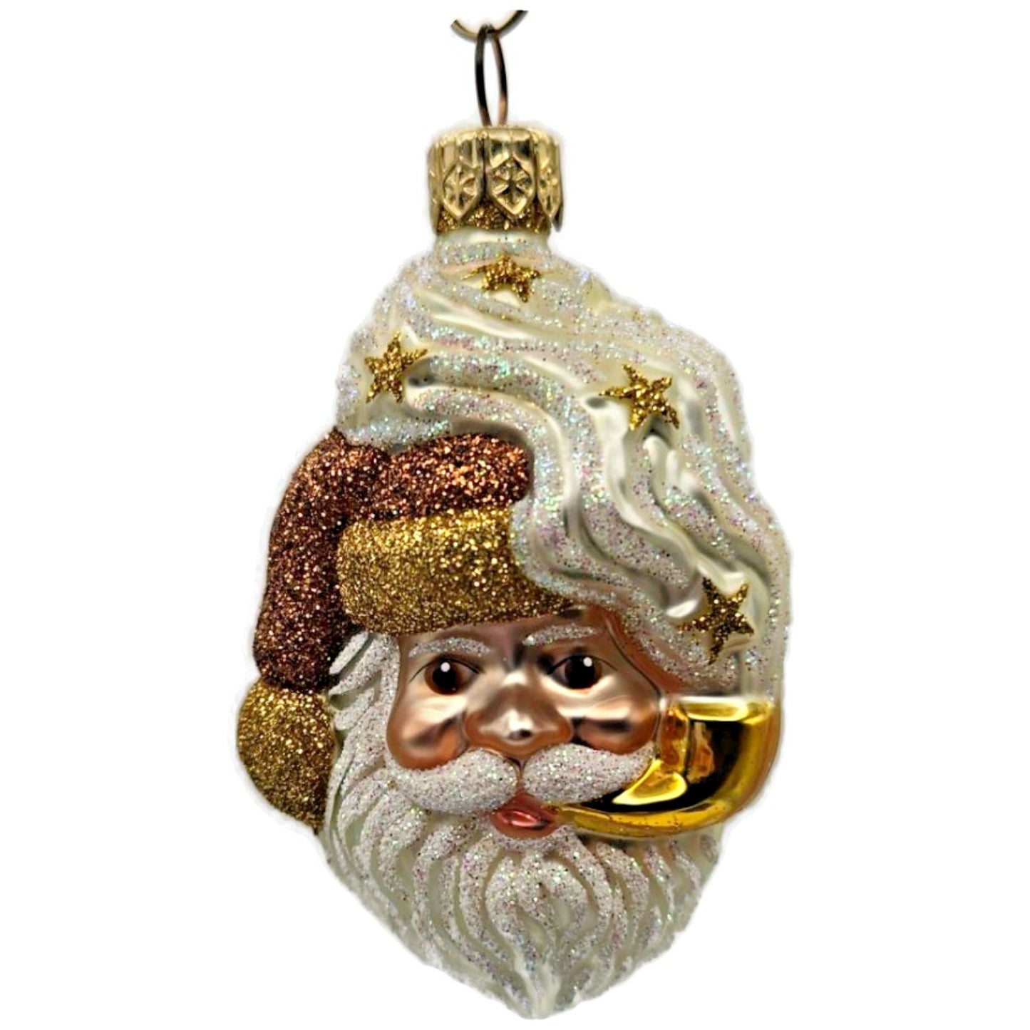 Patricia Breen Miniature Merry Olde Elf Copper Santa Stars Christmas Ornament