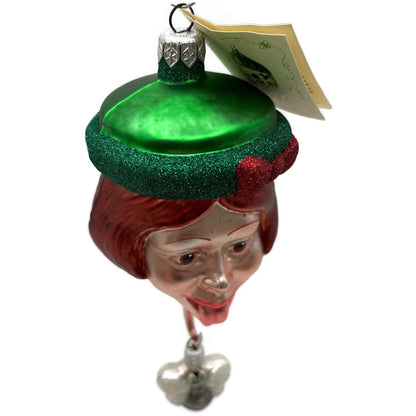 Patricia Breen I Don't Know Why She Swallowed a Fly Green Hat Christmas Ornament