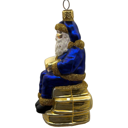 Patricia Breen Santa Reads Romeo Juliet William Shakespeare Christmas Ornament
