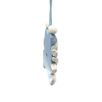 Babys First Christmas Twin Boys Blue Resin Holiday Tree Ornament Midwest CBK
