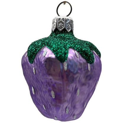 Patricia Breen Frosted Strawberry Lavender Spring Fruit Christmas Ornament CATZ