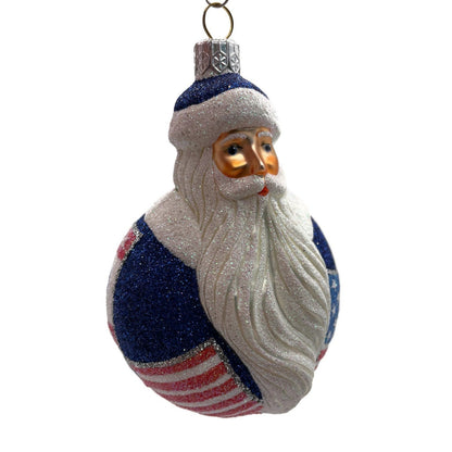 Patricia Breen Santa du Monde Liberty Patriotic Christmas Holiday Tree Ornament